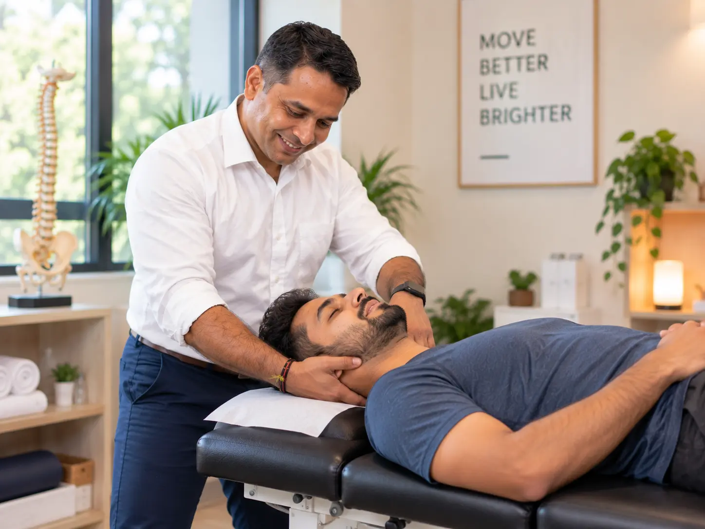 Chiropractic treatment session